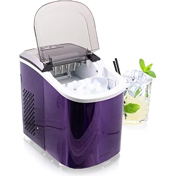 Ice cube maker, stainless steel., Purple