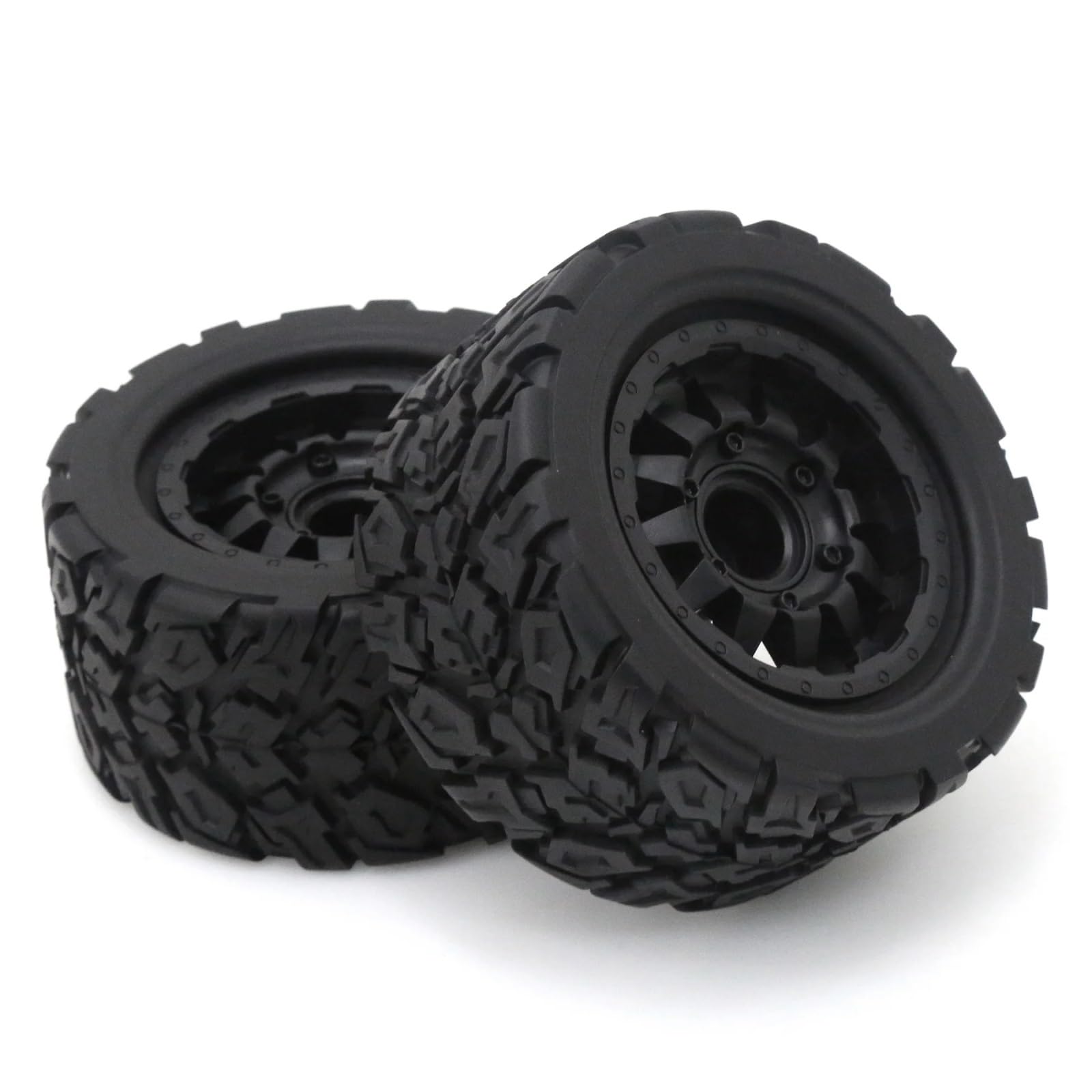 Per Traxxas Per Maxx Per Arrma Per Granite Per Kraton Per Outcast Per Tamiya Per Losi 1/10 4 Pezzi Mostro Stunt Truck Pneumatico Esagonale Ricambi Modellini RC