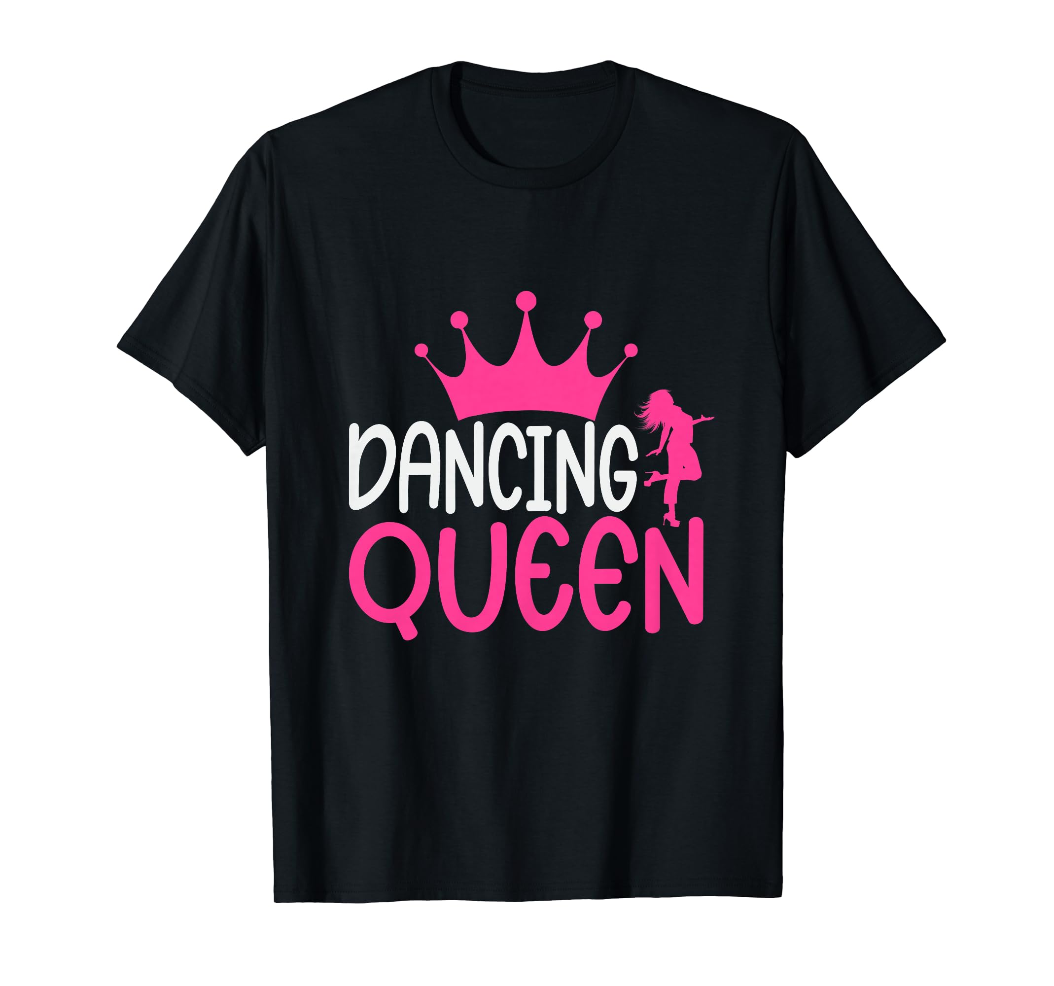 Disco Queen Dance Mom Dancing Queen Pink Dancing 70s Girl T-Shirt