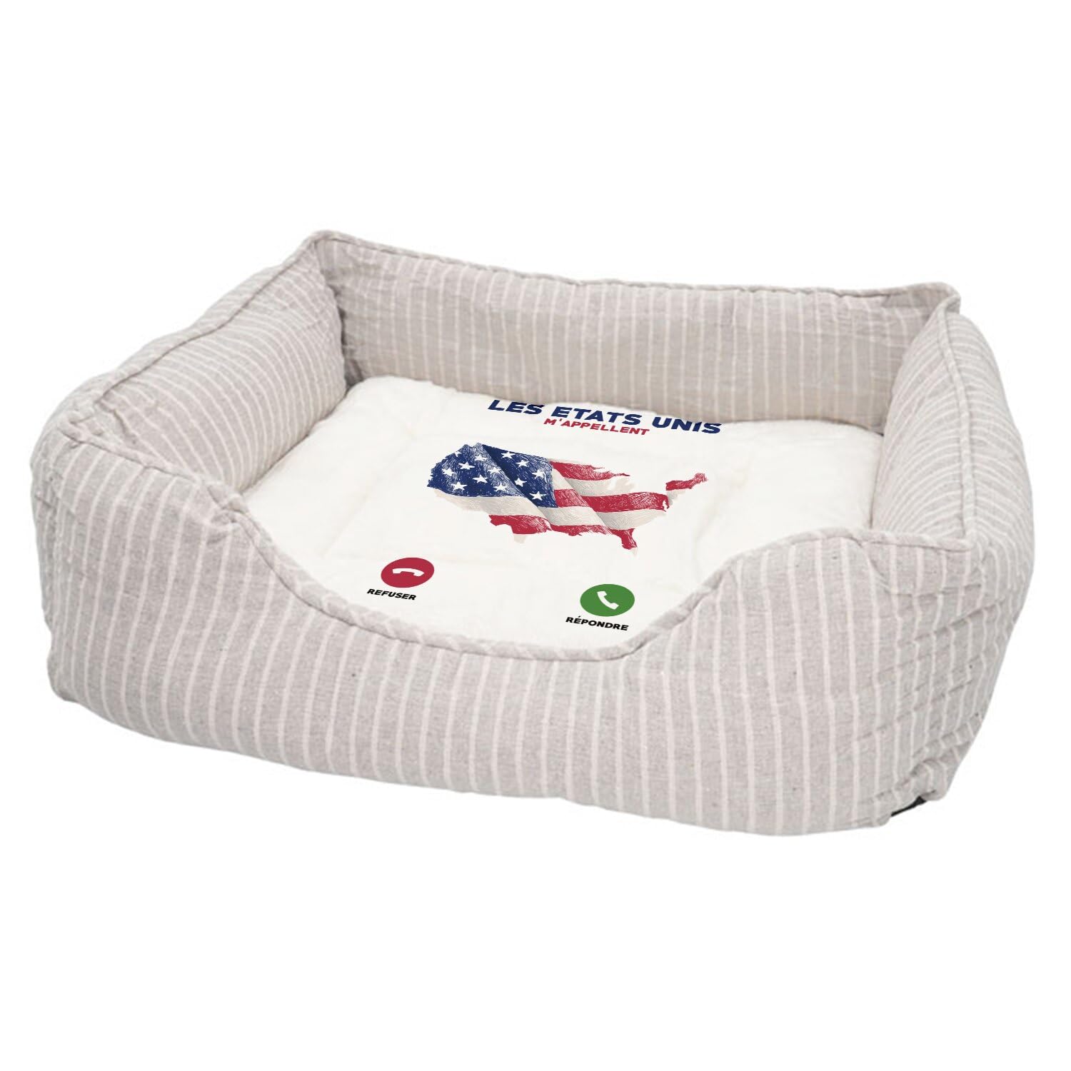 Couchage moelleux chien et chat panier rembourré lit confortable imprimé en France