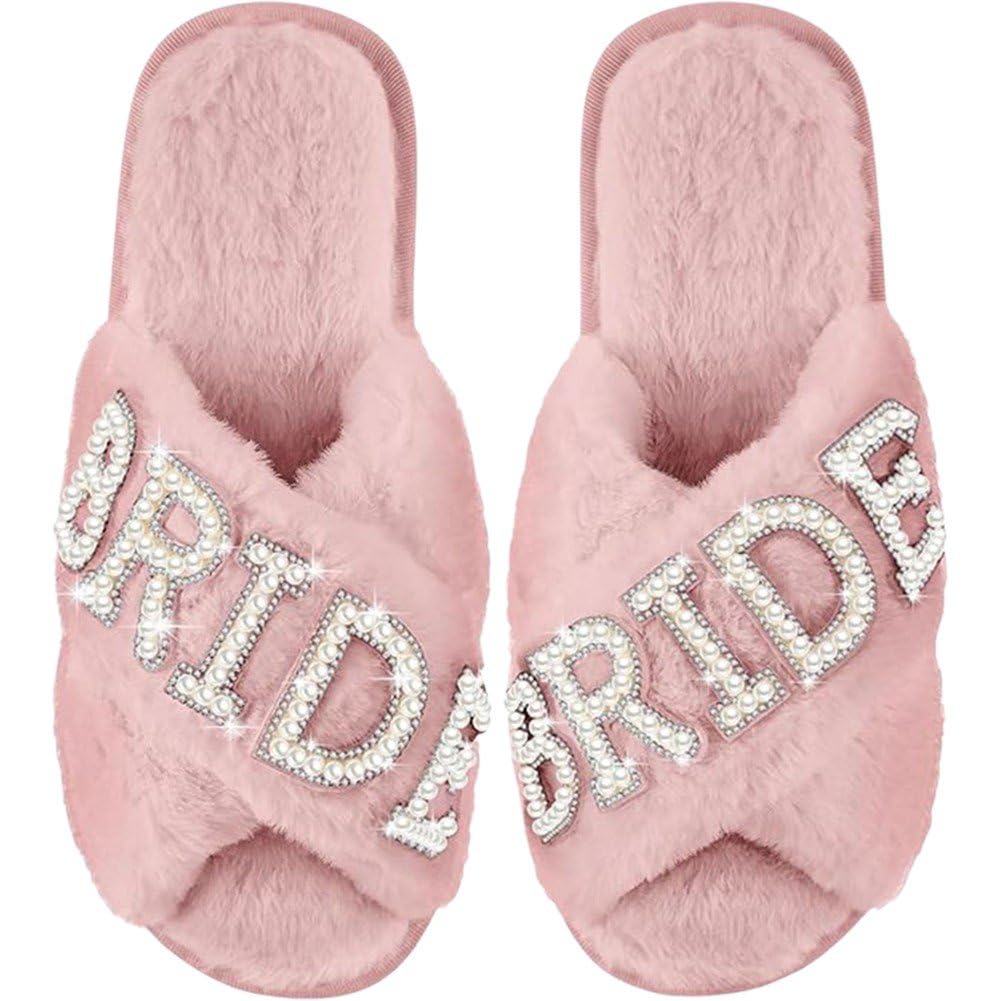 Pantoufles de cadeau de mariée et demoiselles d'honneur pour soirée
