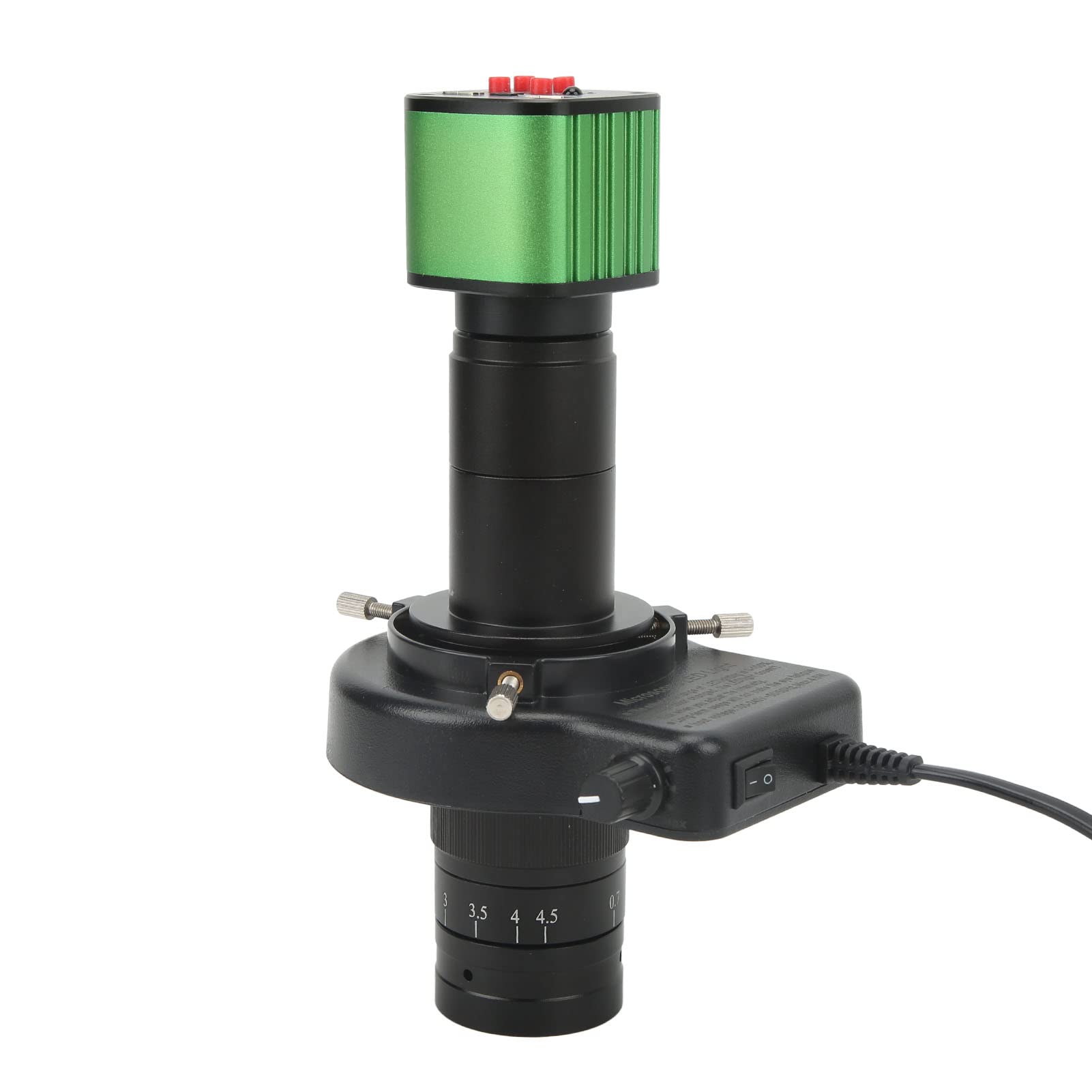Cámara de Microscopio Industrial HD 1080P 2K USB 10X-180X LongitudCompleta Zoom C Lente de Microscopio para Reparación de Teléfonos (Enchufe de la UE)