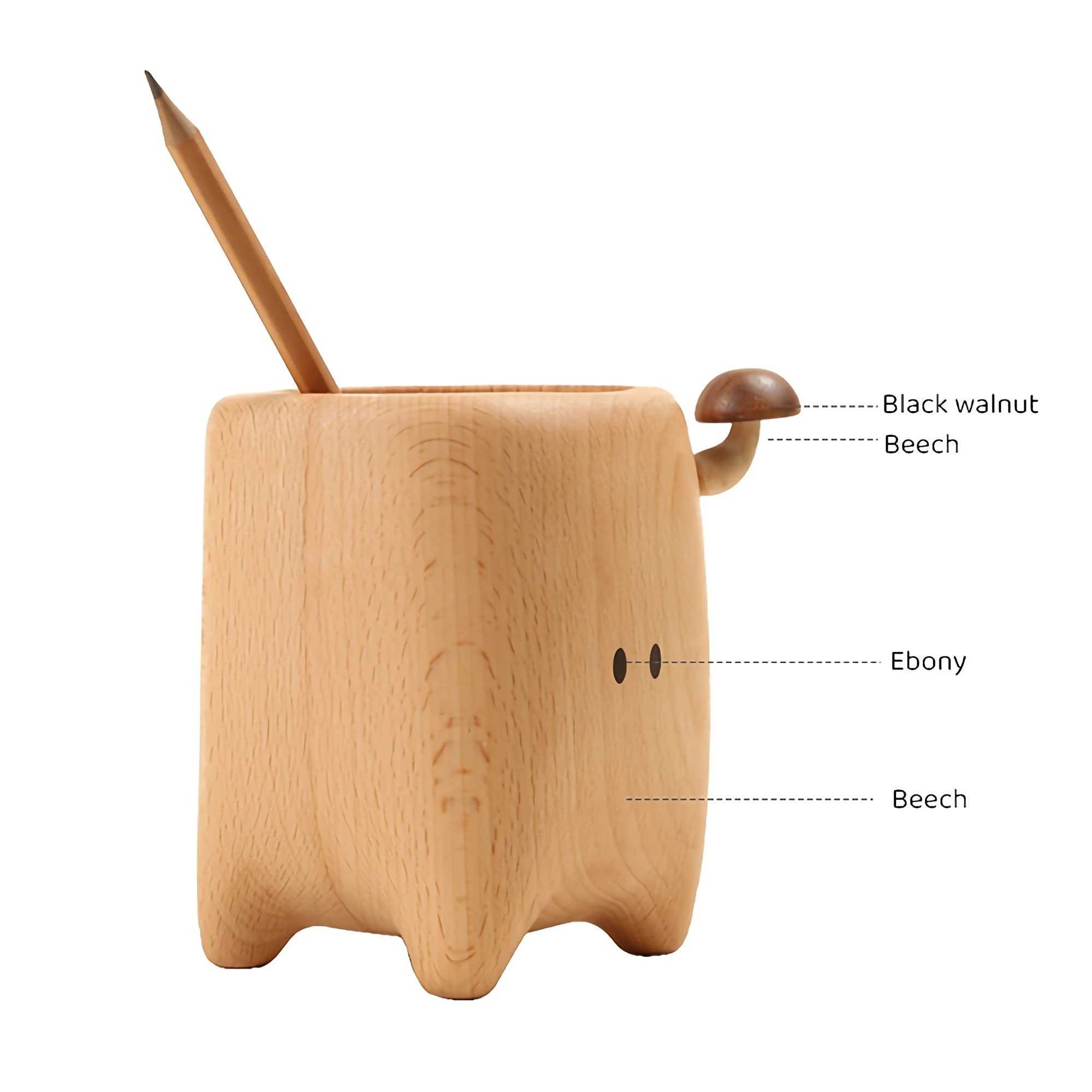 Pot à crayons en bois de hêtre pour bureau, baguettes, vaisselle, multi-usages