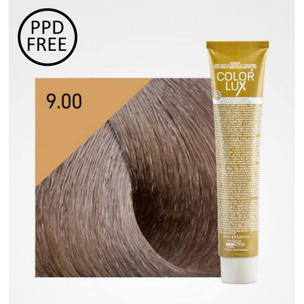 DESIGN LOOK Tinte Color Lux 9.00 Rubio CLARÍSIMO Intenso 100ML, Estandar — view 2