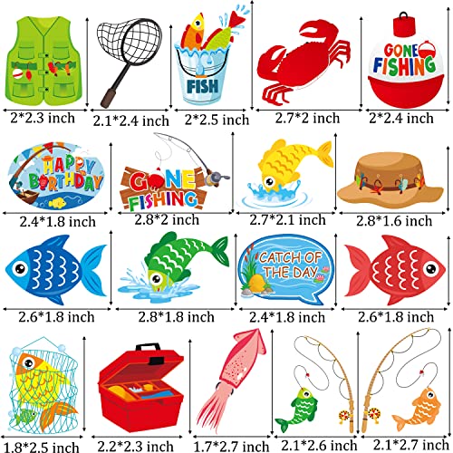 36Pcs Fishing Cupcake Toppers Gone Fishing Party Cupcake Picks For Fisherman Birthday Party Decorations Fishman Fishing Pole Theme Theme Party Baby Shower Supplies #TOP2