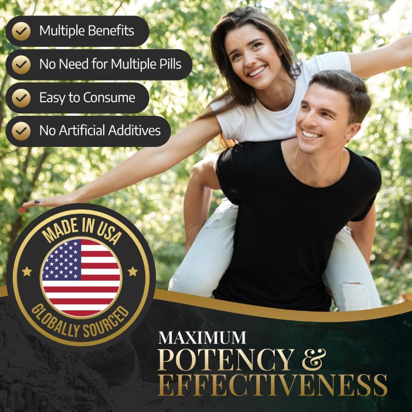 Miniatura 7 de Quiv Paquete de bienestar definitivo, 60 unidades cada uno, musgo marino y shilajit todo en uno