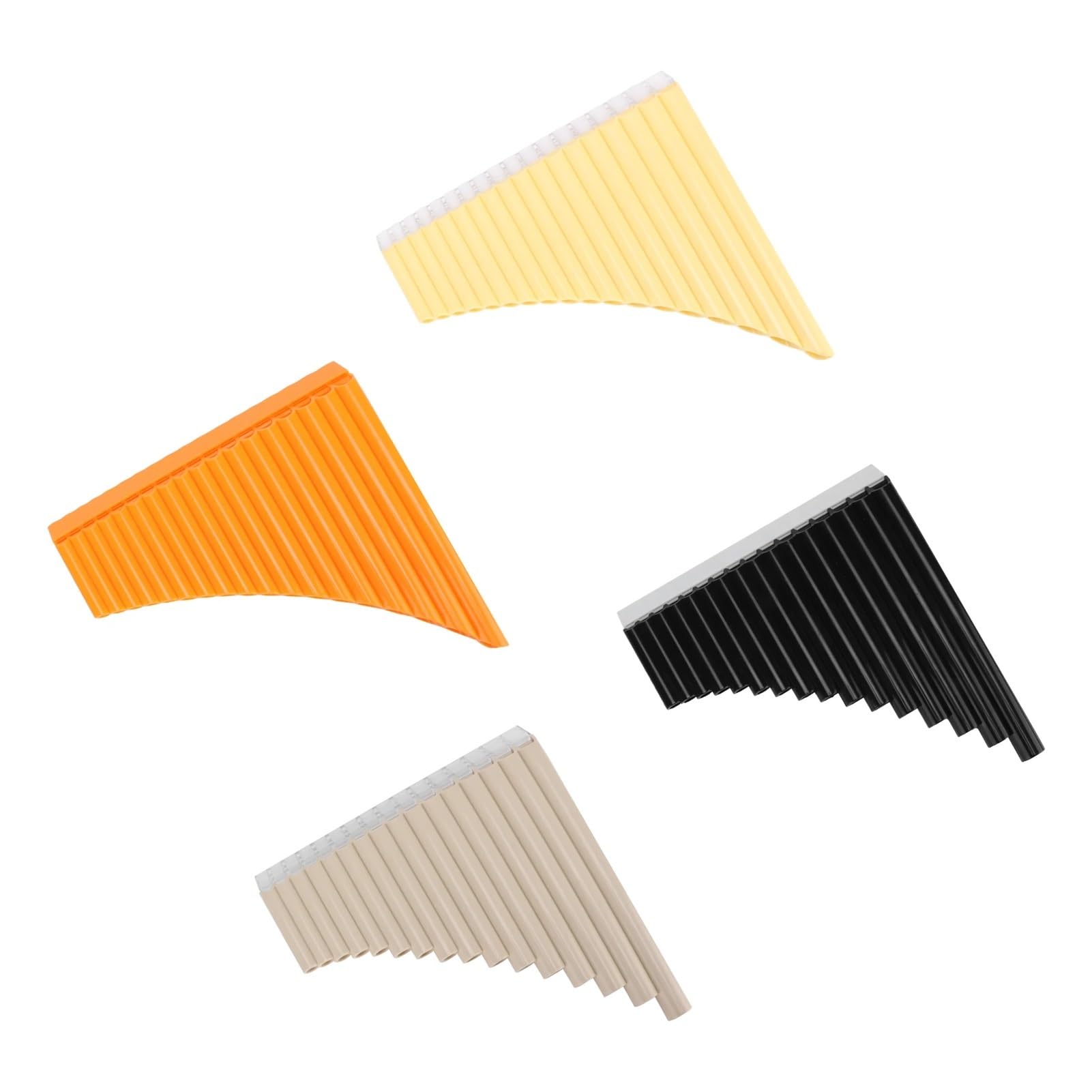 Mini flauto di Pan portatile Strumento a fiato 16 tubi Flauto di Pan tradizionale for principianti for personale docente for adulti Mini flauto portatile in plastica(Black)