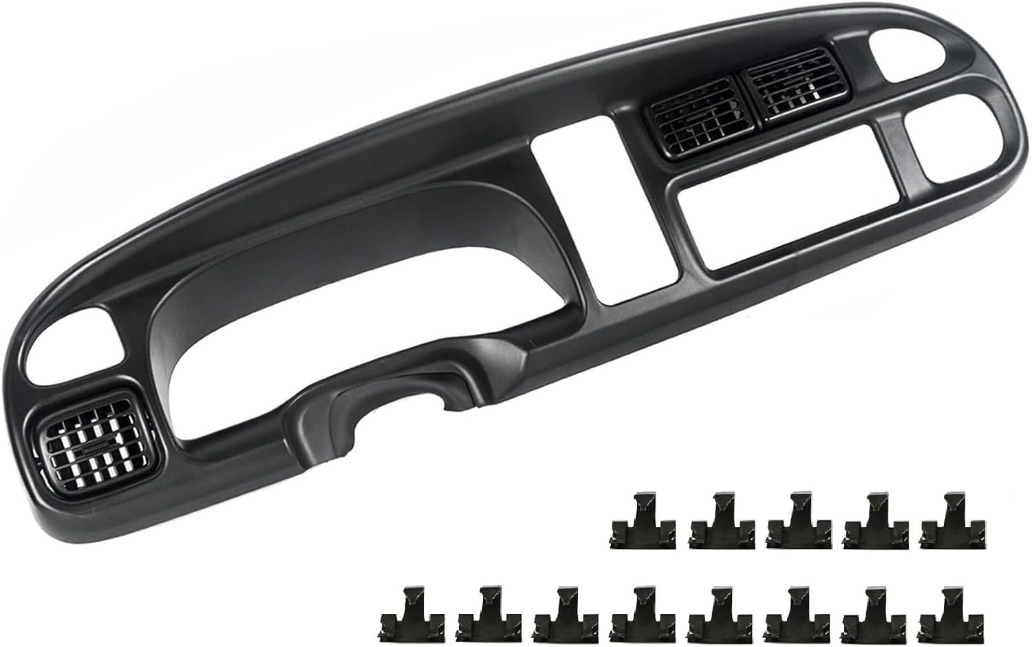 Dashboard Bezel Cover With Vents for 1998-2001 2002 Dodge Ram 1500 2500 3500 Replacement 68042746AC 5GK51DX9AA