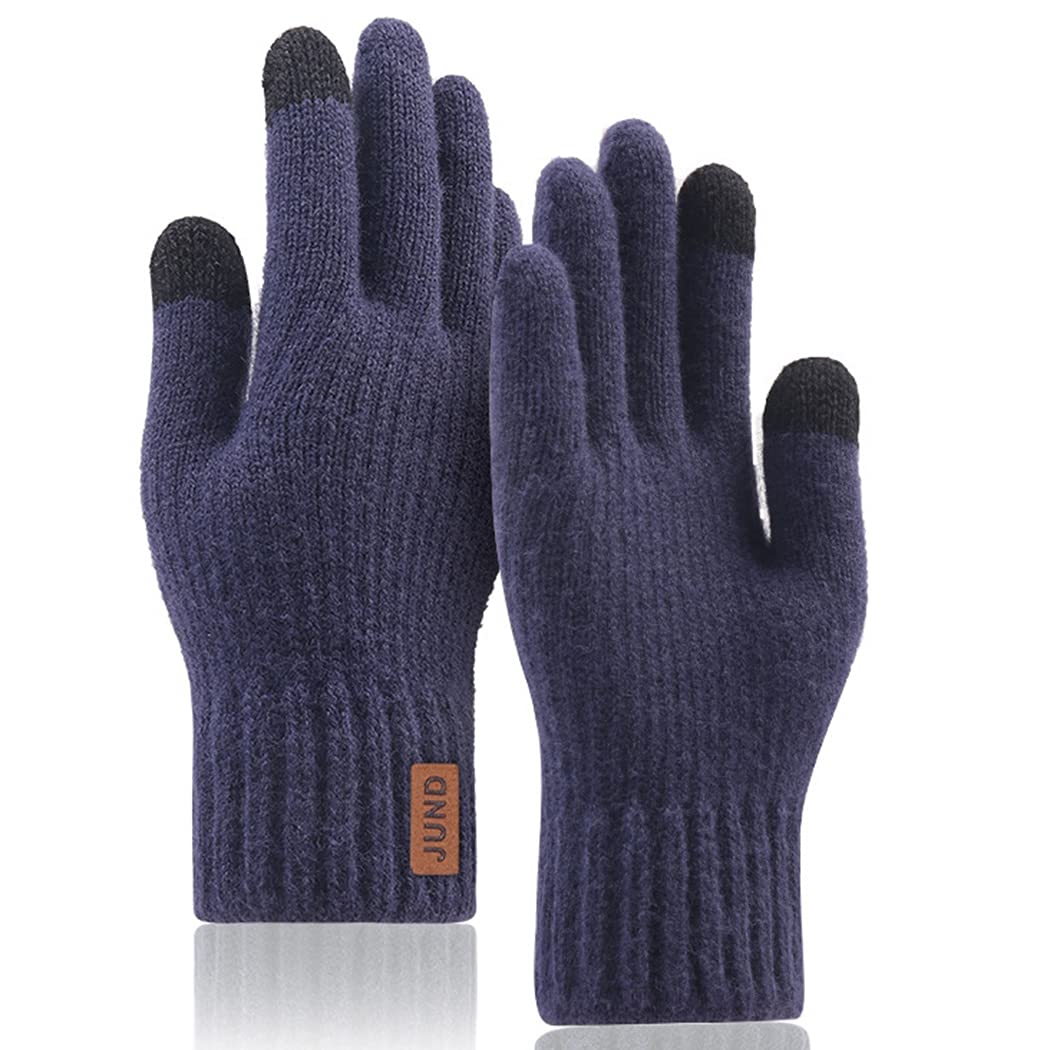 SalLady Men Winter Gloves Knit Breathable Knitted Elastic Warm Gloves