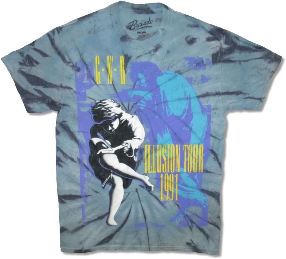 Guns N Roses Use Your Illusion 1991 Tour Tie Dye Men's T Shirt (S)