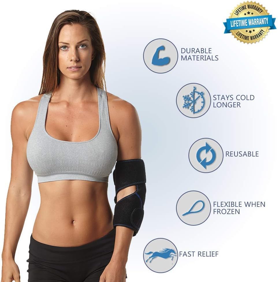 ComfiLife Knee Ice Pack with Wrap – Knee Brace – Reusable Hot & Cold Therapy Gel Pack – Adjustable Compression Support for Injuries, Knee Pain, Knee Surgery, Arthritis, Meniscus and More