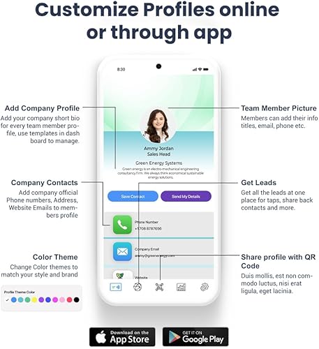 Miniatura 9 de Paquete de 5 tarjetas de visita digitales negras - NO SUBS  Tarjetas de visita digitales habilitadas para NFC