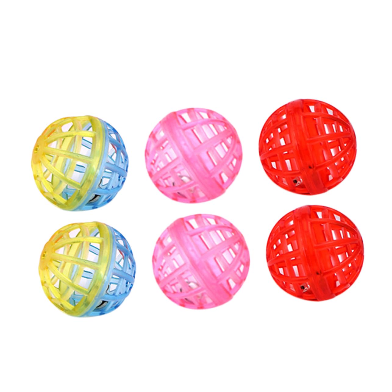 TOYANDONA 20pcs Cat Bell Ball Interactive Pet Ball Teaser for Mental Stimulation Fun Playtime and Scratch Prevention Random Colors Random Color