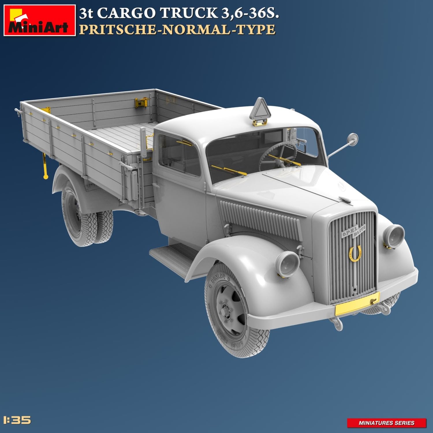 Mini Art 38079 1:35 3t Cargo Truck 3,6-36S - wierna replika, modelarstwo, plastikowy zestaw do montażu, majsterkowanie, hobby, klejenie, zestaw modelarski, montaż, nielakierowany