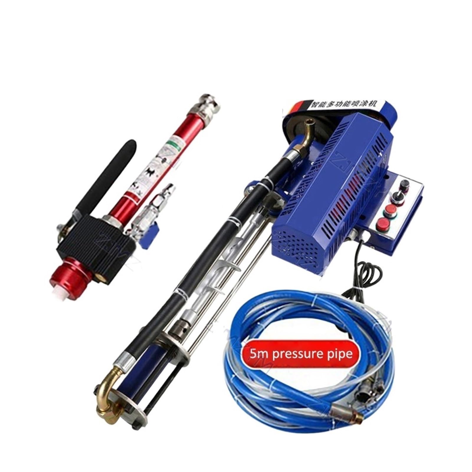 2800W Multifunzionale Stucco in Polvere Cemento Malta Poliuretano Rivestimento Impermeabile Lattice Parete Esterna Pietra Vernice Spray Macchina Per uso fai da te(Straight gun)