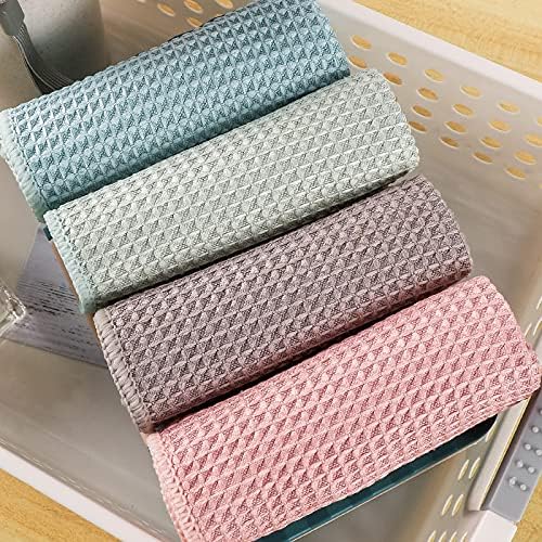 Miniatura 4 de GM Home - 8 trapos de limpieza de microfibra de alta calidad, ultra absorbentes y gruesos, para lavar platos, toallas de limpieza de secado rápido,