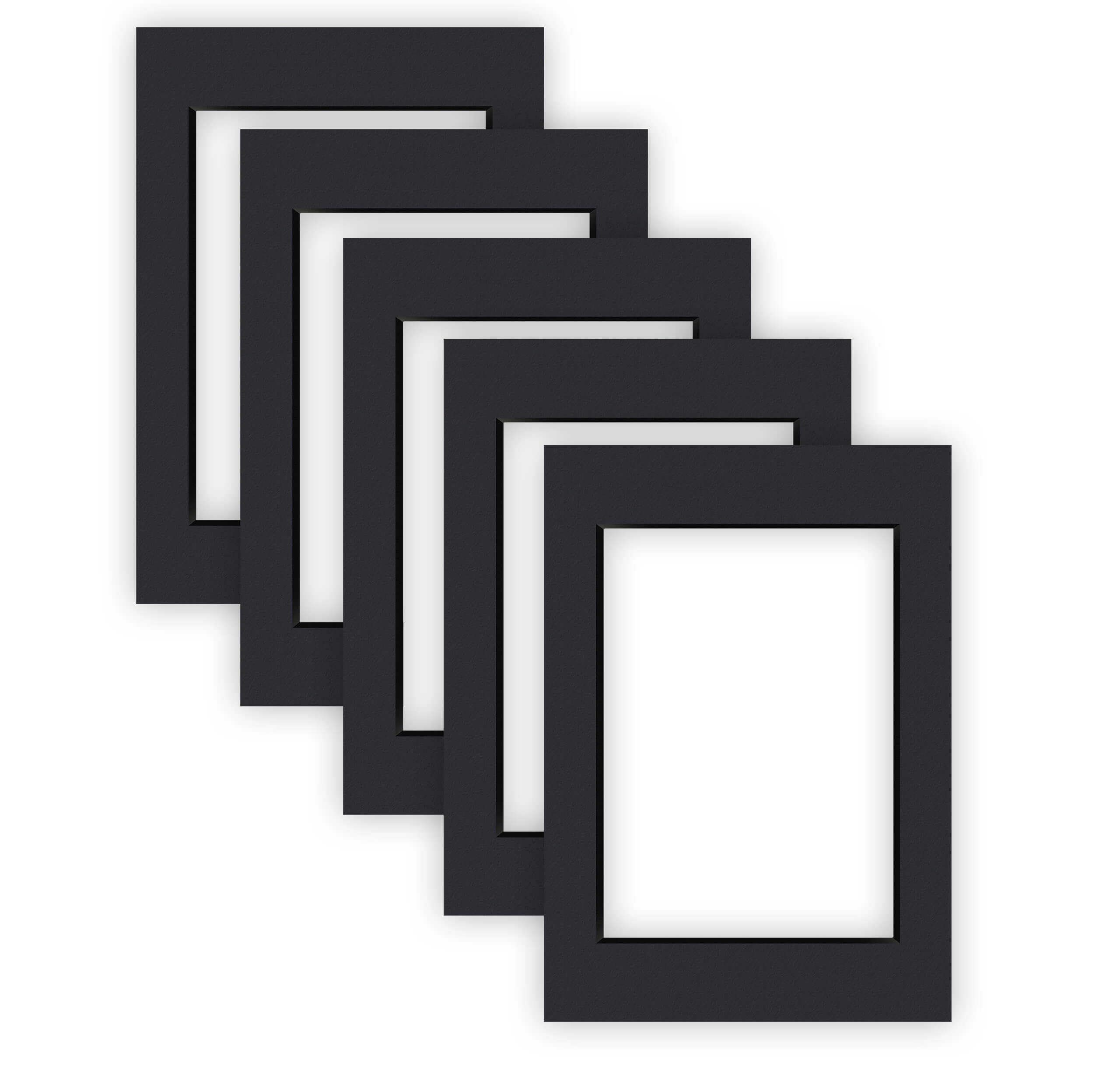 Nielsen Black Smooth Conservation Picture Mounts - Black A3, 29.7X42cm - Fits A4, 21X29.7cm Photo (Pack Of 5) - Acid-Free, Ph Neutral And Protective, Smooth Surface