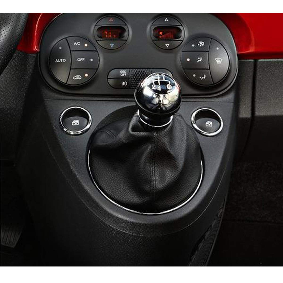 Ford Kuga Cuffia Leva Cambio In Vera Pelle Nera Cuciture Personalizza - Foto 8