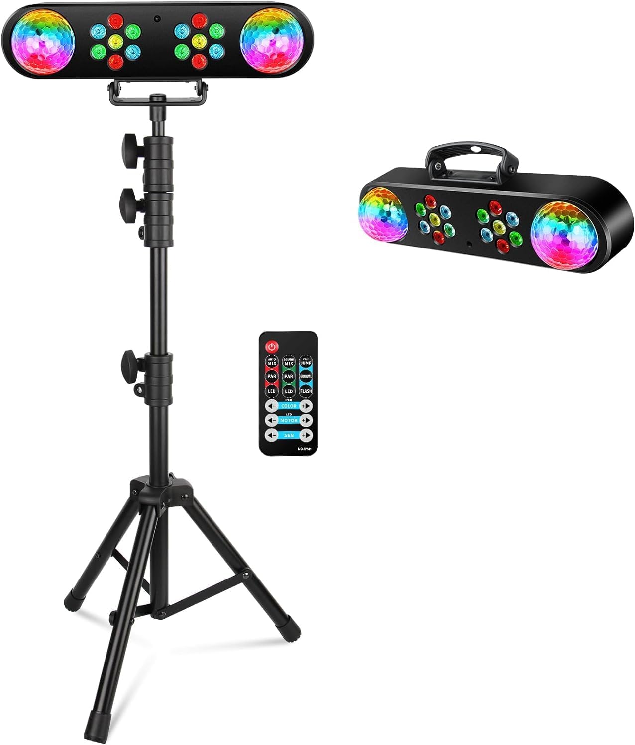 Lumières DJ Avec Support - Projecteur Disco Rotatif Et Lumières Scène Colorées Activées Par Son