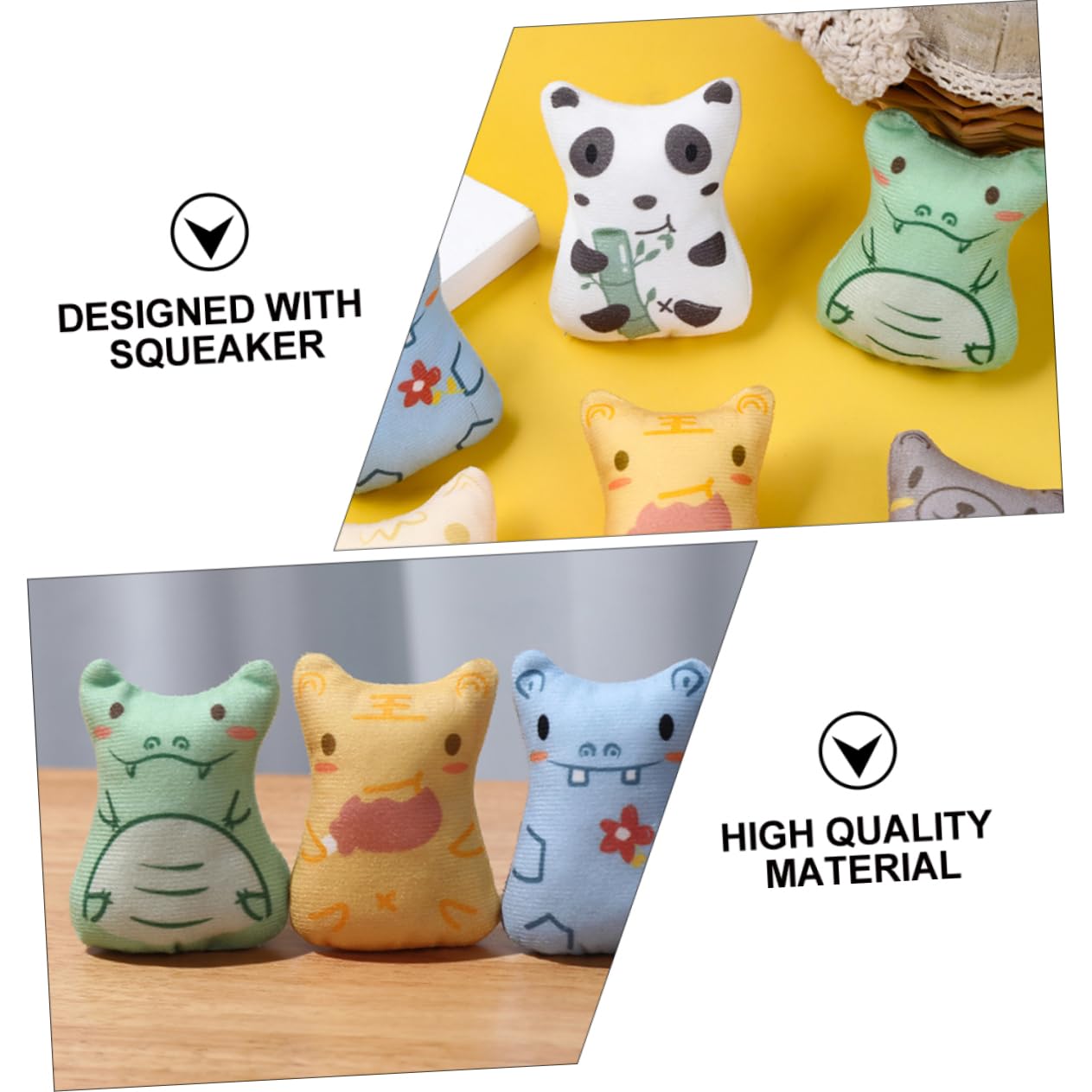 DOITOOL 18piezas Juguete De Masticar para Gatos Catnip Peluche Interactivo para Mascotas para Estimulación y Entretenimiento Interior