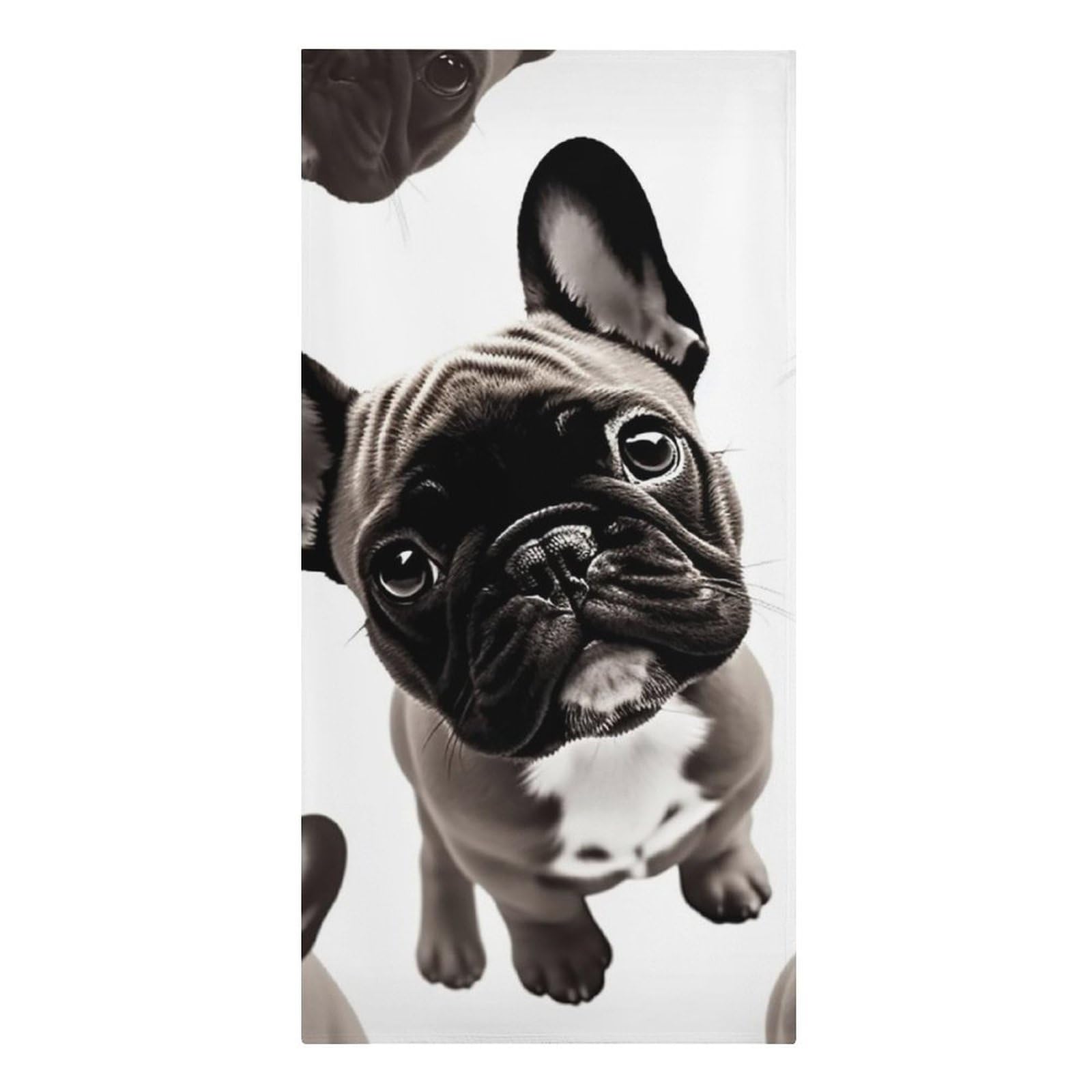 QMNLKH French Bulldog Beach Towel for Women, Large Microfiber Pool Towel for Men, Absorbent Swim Towels for Home, Lightweight Bath Towels for Camping, Yoga, 30.3"x61.4"