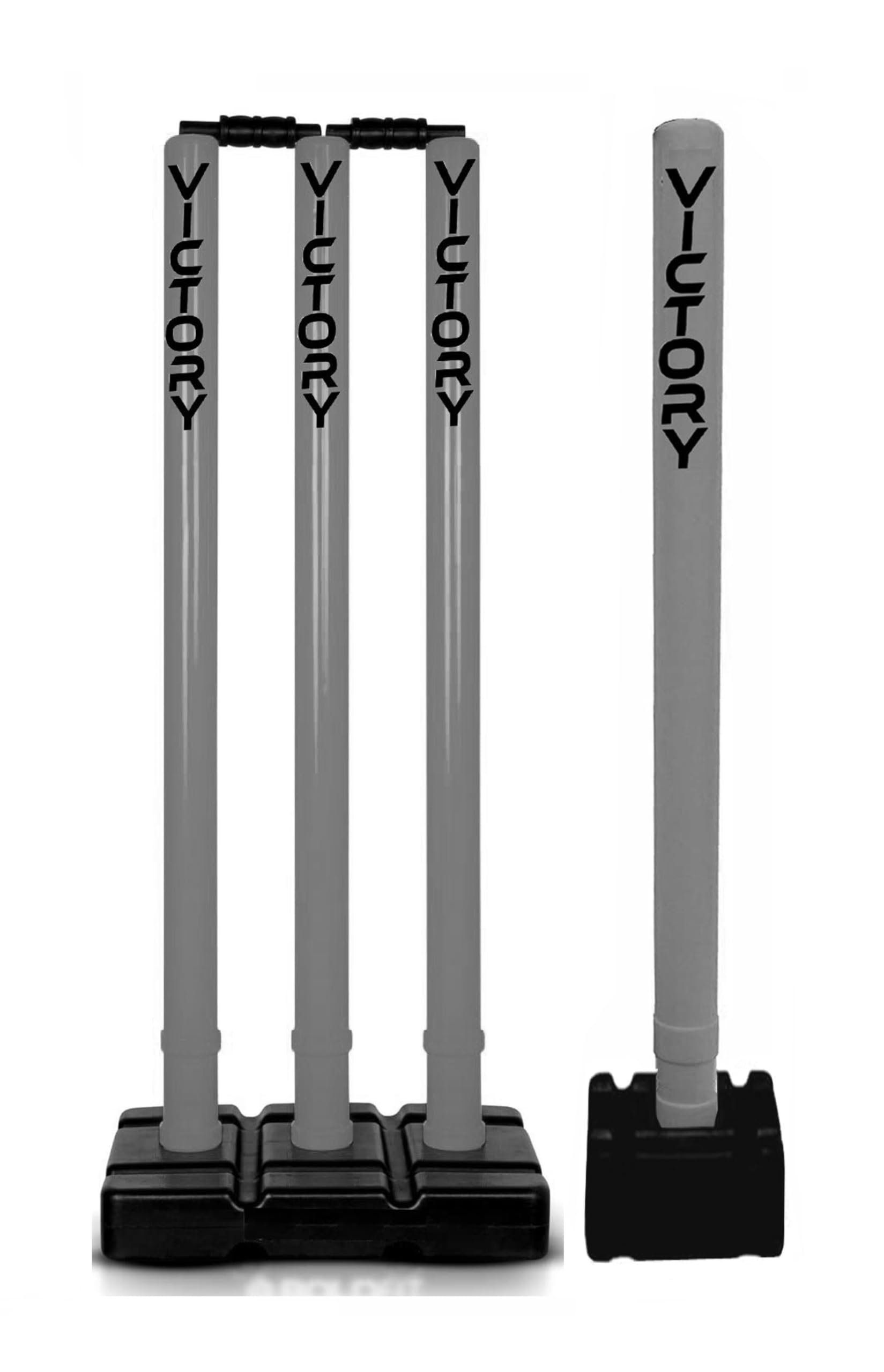 Victory Defender Plastic Cricket Full Size Tennis Bat Series for All Age Group Tournament Plastic Cricket Series Standard Size (Wicket Set Only)