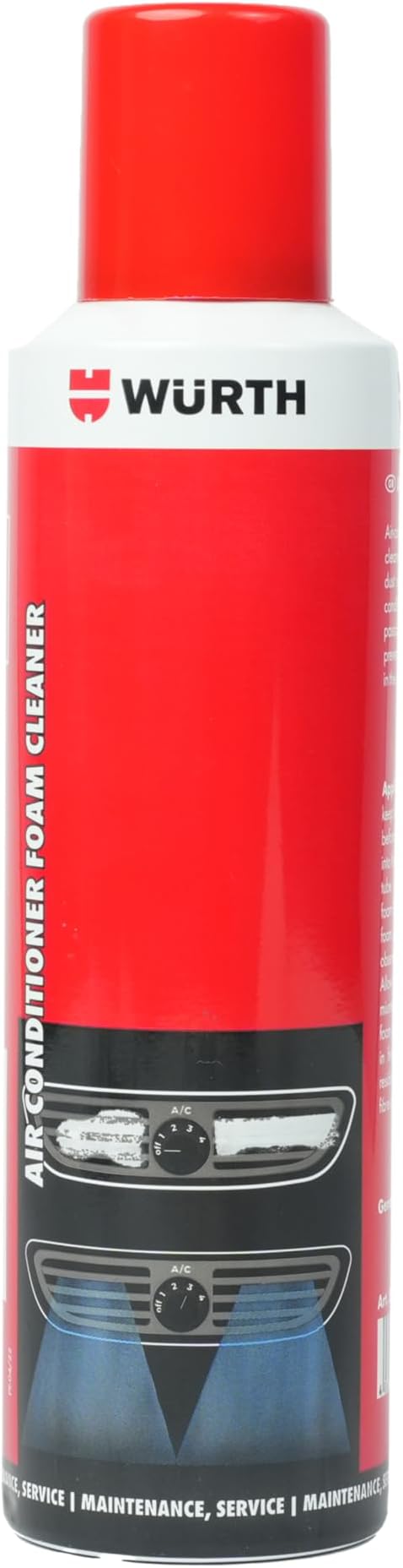 Wuerth AC Foam Cleaner - 300ml | Car AC Duct Cleaner & Disinfectant | German Engineered | Removes Odor, Mold & Bacteria | Deep Cleaning Foam Spray for Air Conditioner System (with Tube)