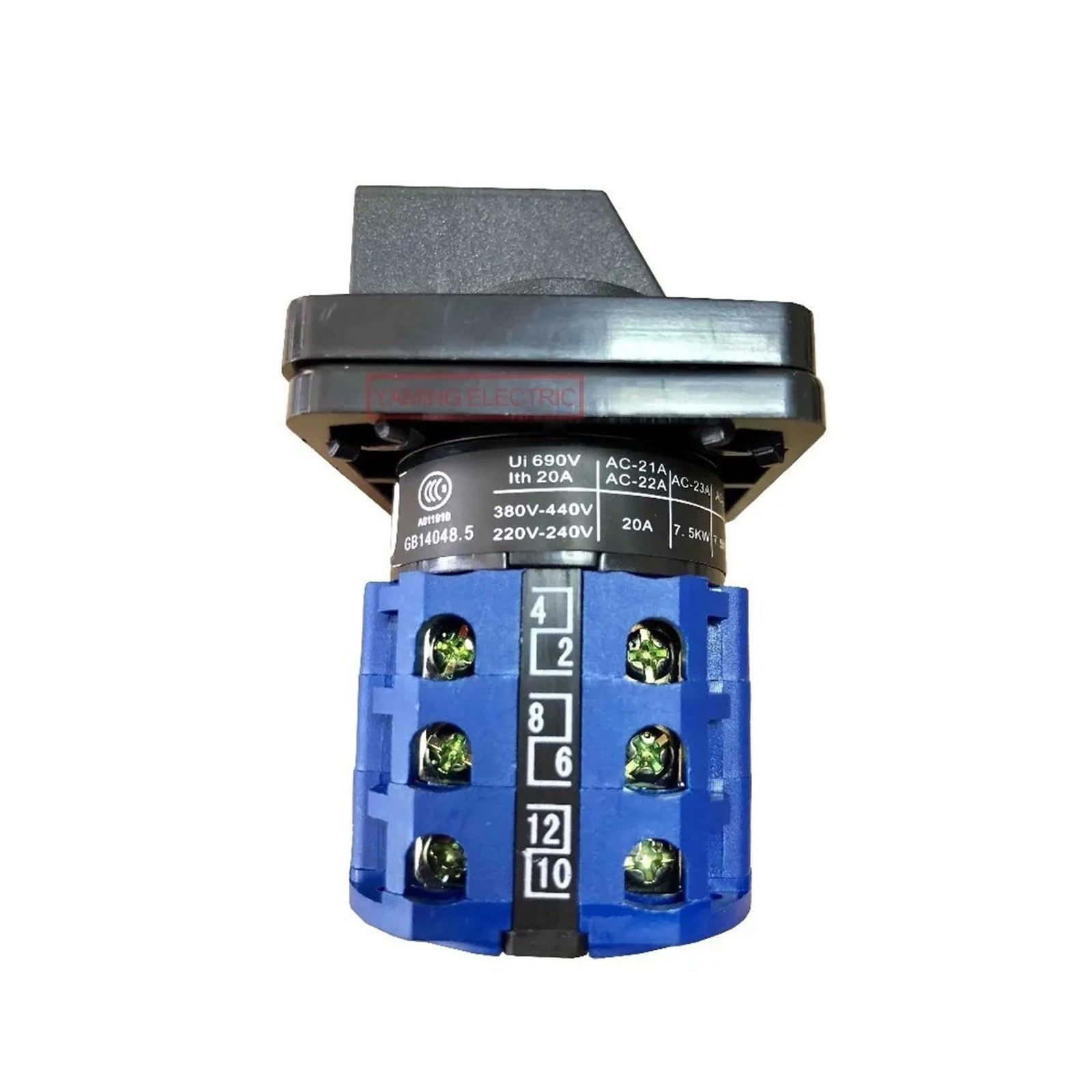 Wtukmo Latching 4 Positions Rotary Cam Switch LW28-20 LW26-20 Changeover Switch with Screws 660V 20A 3 Stages 3 Poles Useful Tool