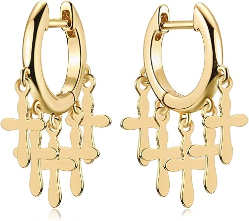 MYEARS -Aretes de aro pequeños chapados en oro de 14 quilates para mujer, de estilo bohemio y playero, aretes simples y delicados para regalar,