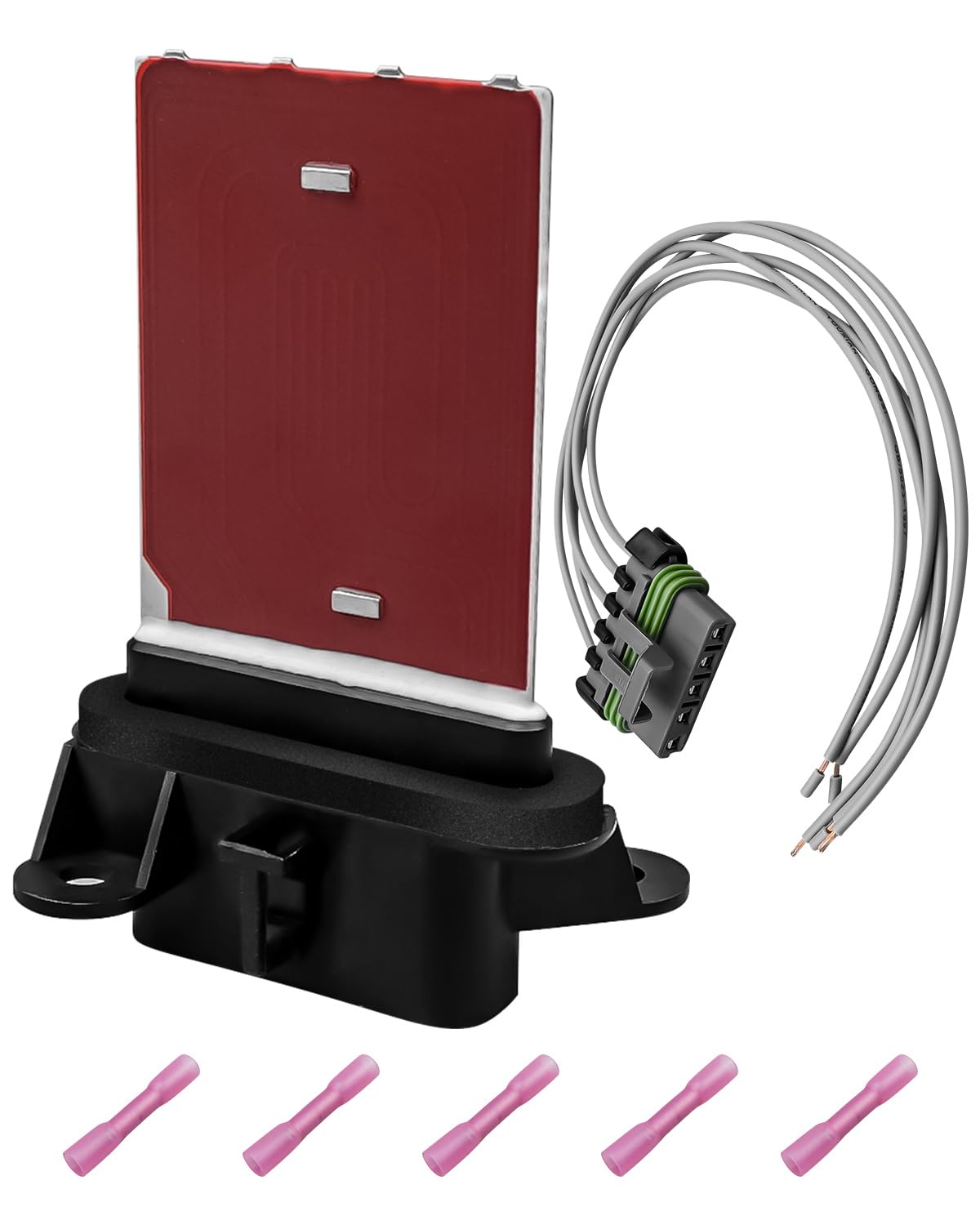 HVAC Blower Motor Resistor Kit Fit for Chevrolet Sonic 2012-2021 Spark 2013-2015 Trax 2015-2022, Replace 95018066 94560526 99595KW, with 13 AWG Wire