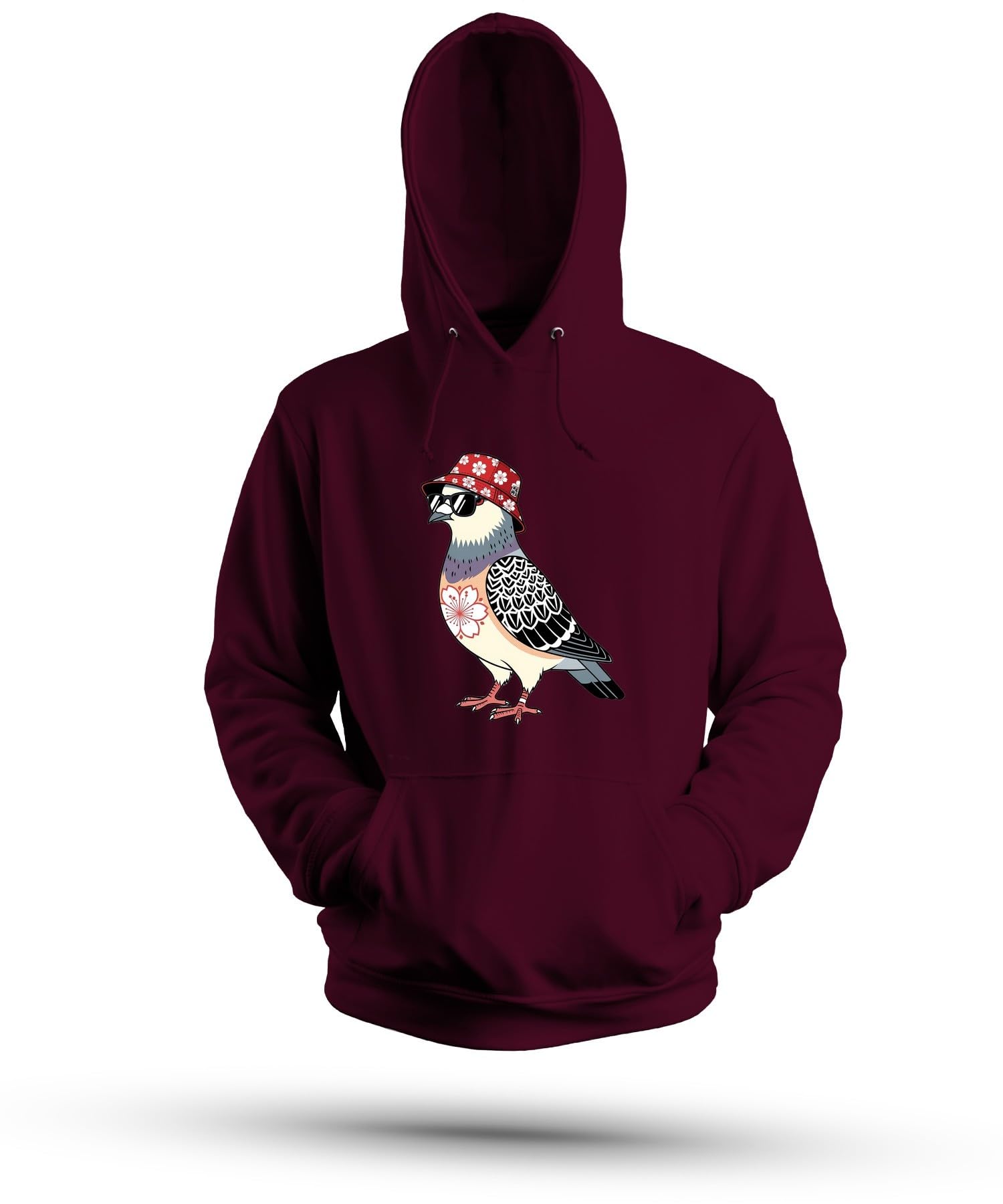 Fajne okulary przeciwsłoneczne z kapturem Sakura z kapturem, burgundowa, XL