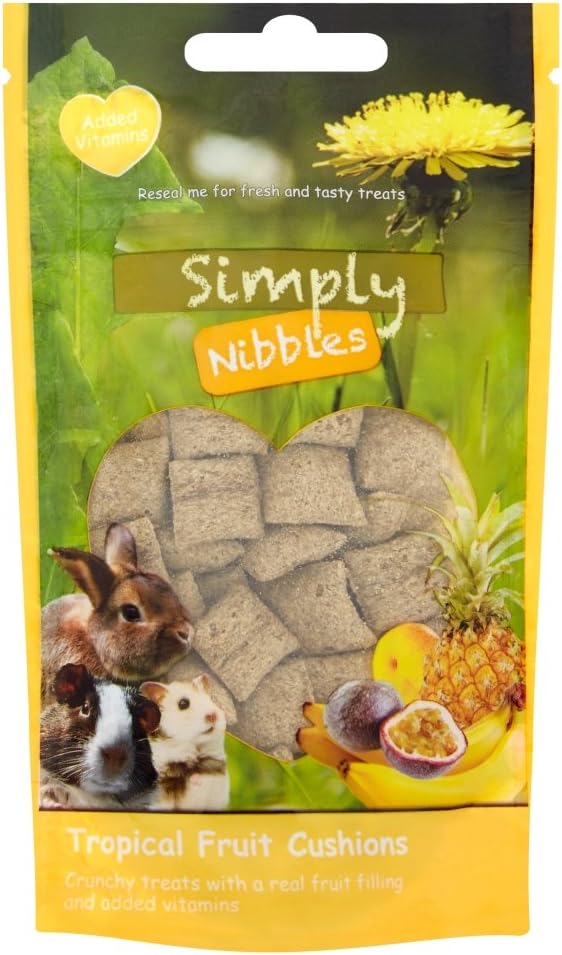 Simply Nibbles Tropical Fruits Cushions, 50g, Clear