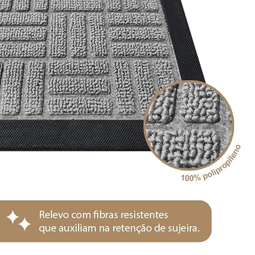 1 Tapete Porta Capacho Naska Antiderrapante Grande Cz 60x90