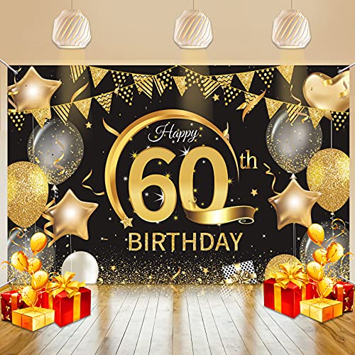 Banydoll 60 Anni Compleanno Decorazioni Oro Nero