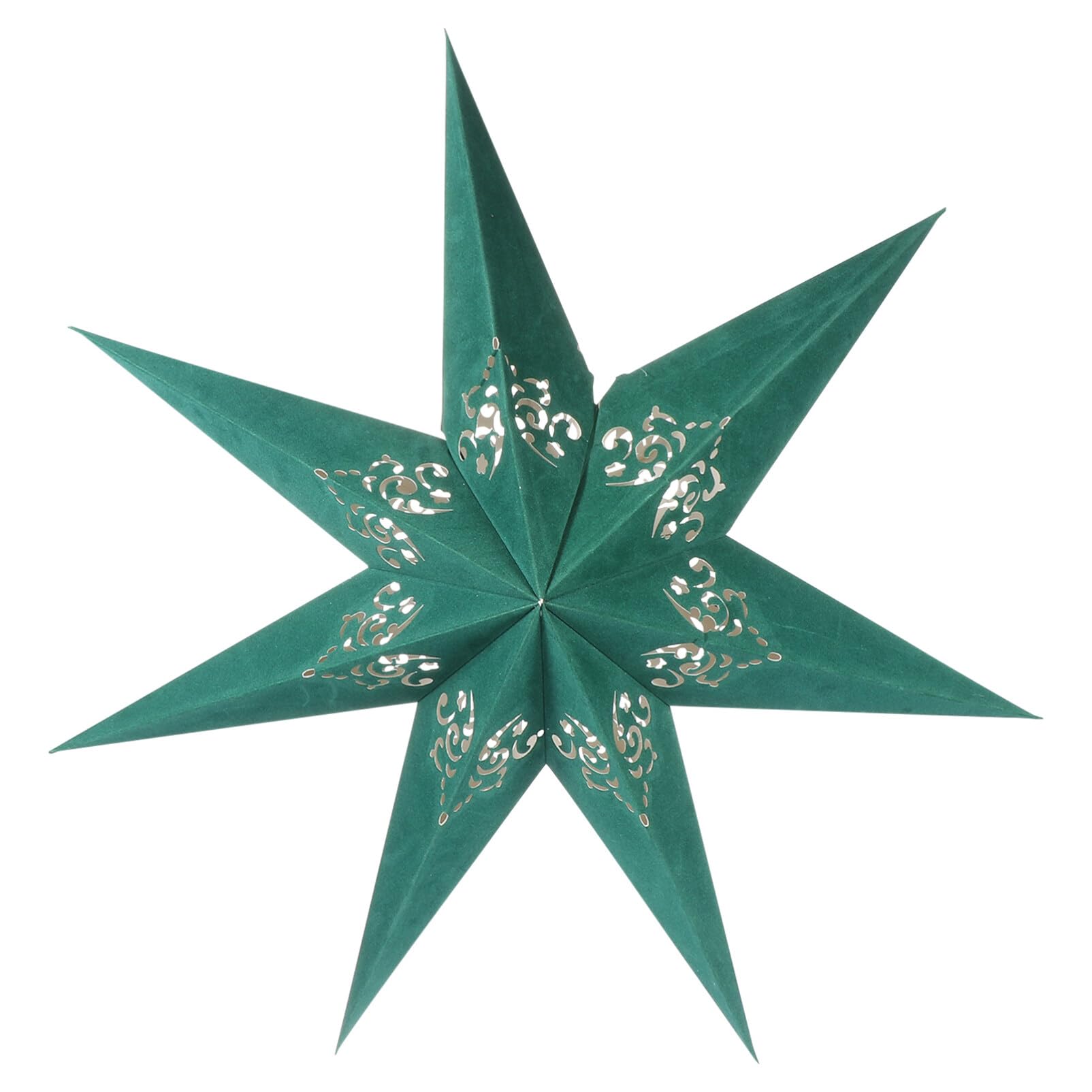 Paper Star Lantern Paper Hollow out Paper Star Lantern Pentagram Shade Christmas Star Lampshade Hanging Paper Star Decorations for New Year Wedding Party Birthday Green Christmas Decorations
