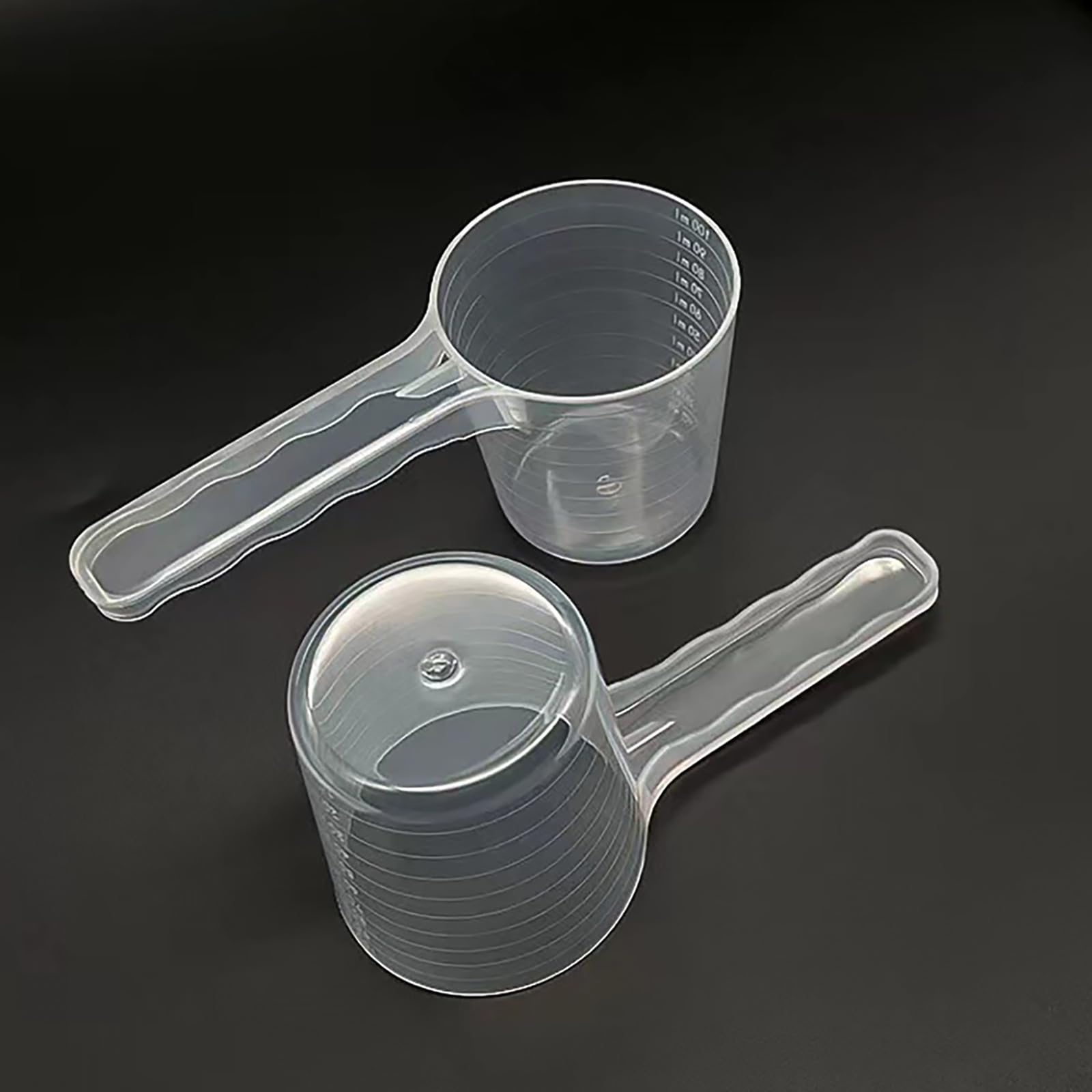 Cuillères à mesurer 100 ml lot de 2 plastique long manche pour nourriture animaux domestiques lessive