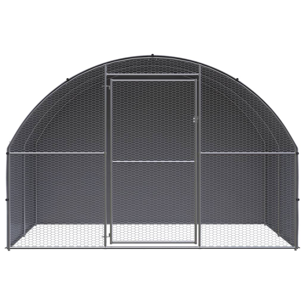 vidaXL Gallinero de Exterior de Acero Galvanizado 3x2x2m Jaula Pollos Gallinas