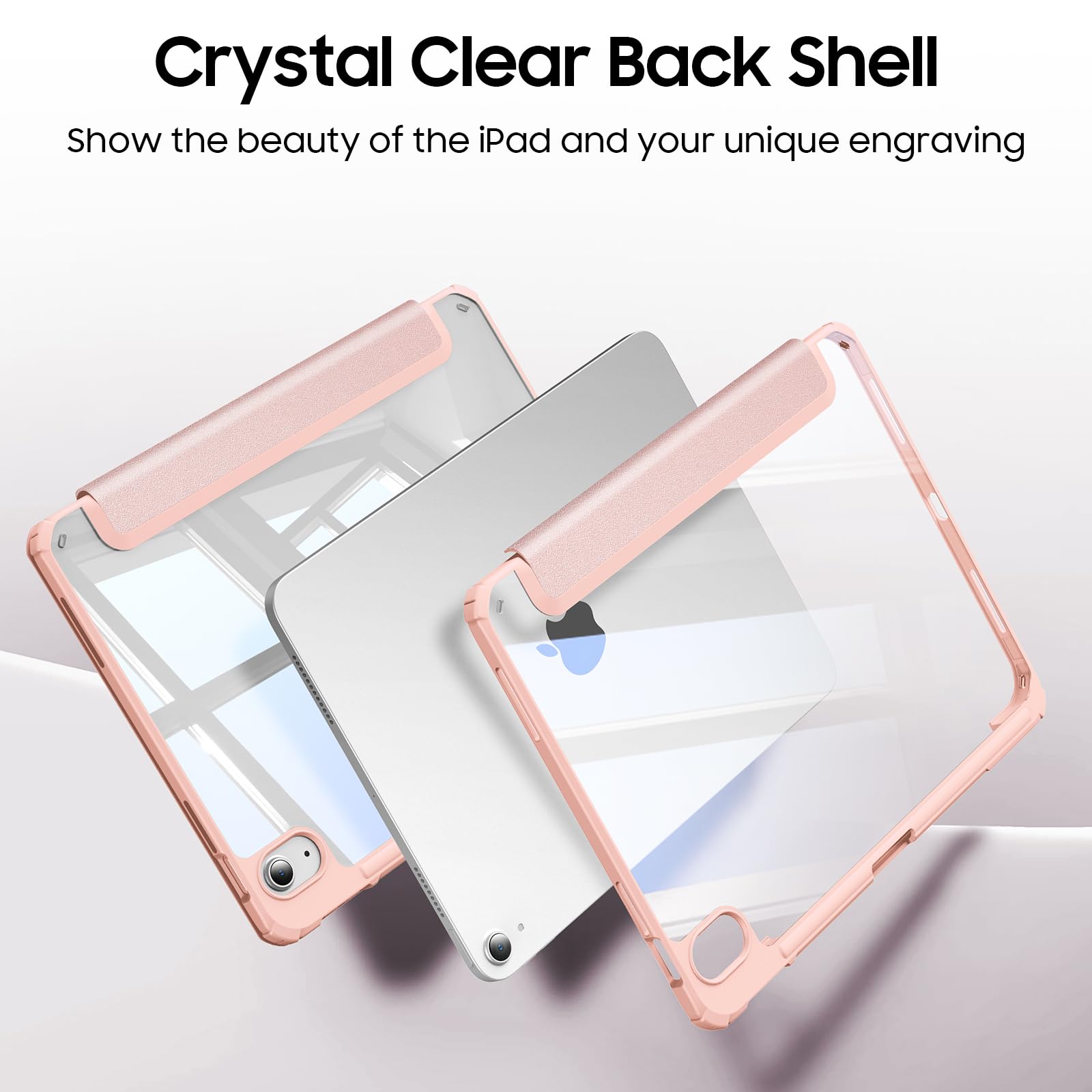 FINTIE Custodia per iPad (A16) 11ª Generazione 11 (2025)/iPad 10ª Generazione 10.9 (2022) con Portapenne - Sottile Leggero Opaca Trasparente Posteriore Cover con Auto Sveglia/Sonno, Cielo Blu
