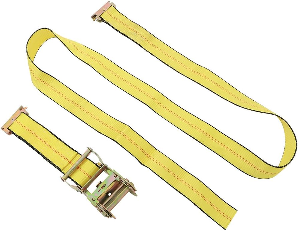 SCITOO - (8) 12' E Track Ratchet Tie Down Straps Truck Trailer Cargo Van Strap Hauling