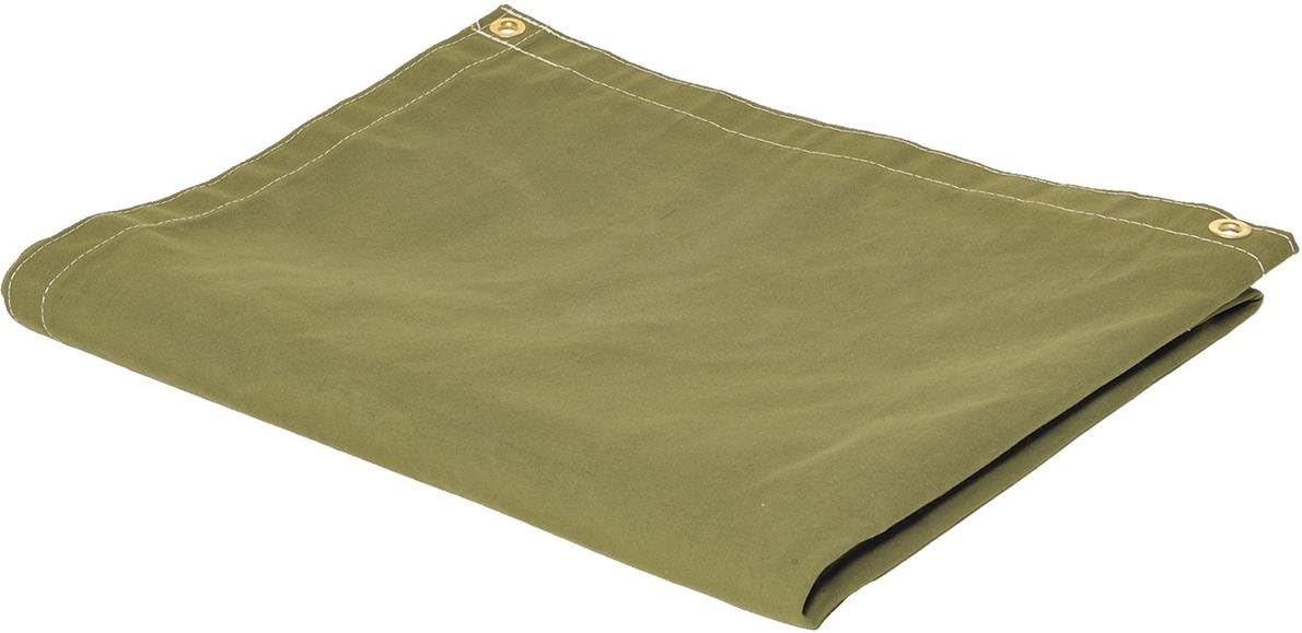 Gemplers Weather Tough Super Tarp, 4'X4' Olive Ultra-Strong Rugged Fully Breathable Waterproof Poly/Canvas Blend Tarpaulin with Brass Spur Grommets