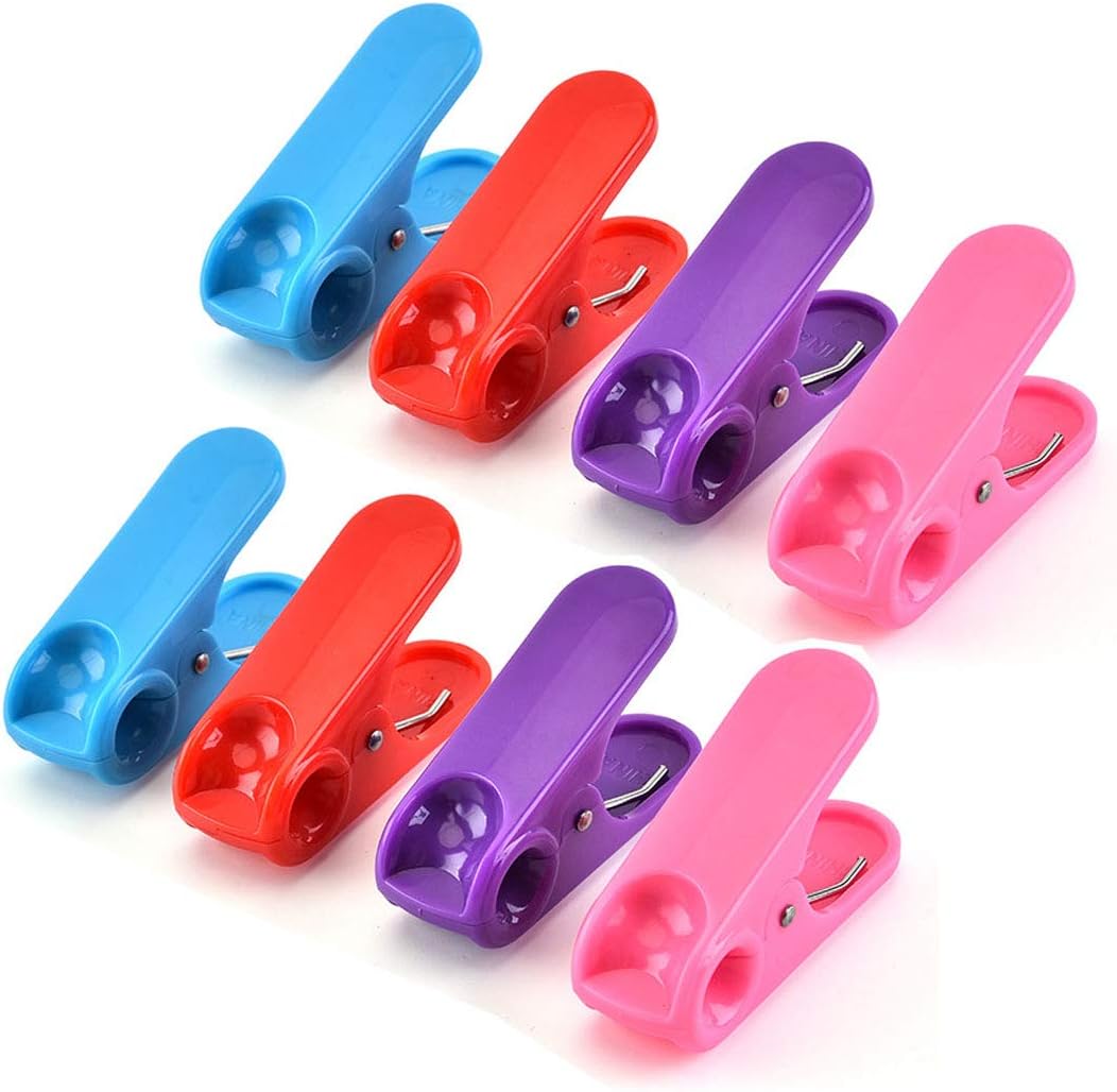 food clips Bag Clips Chip Bag Clips,Plastic Sealing Clips,Multipurpose Bag Clip,Used for bread, rice, nuts, beans, dried fruit, frozen foods bag and more,plastic bag clips reusable 8