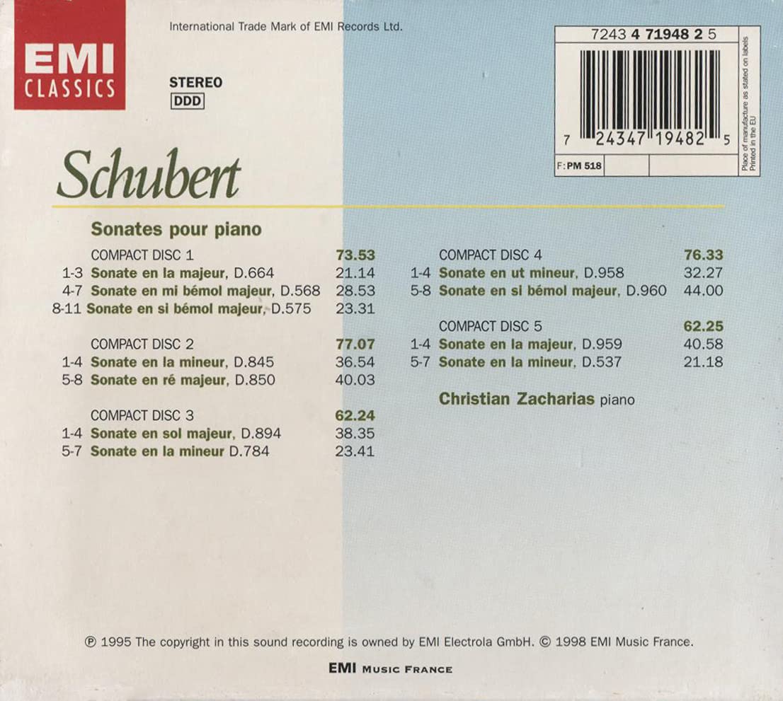 Schubert : Sonates pour piano