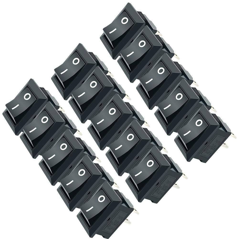 Uр Tо 40% оƒƒ Sumkyle On Off Mini Rocker Switches AC 6A 250V 2Solder Lug,with 9V Battery Clip Connector Buckles Pack of 20 Hоttеѕt Sаlе Sumkyle On Off Mini Rocker Switches AC 6A 250V 2Solder Lug,with 9V Battery Clip Connector Buckles Pack of 20