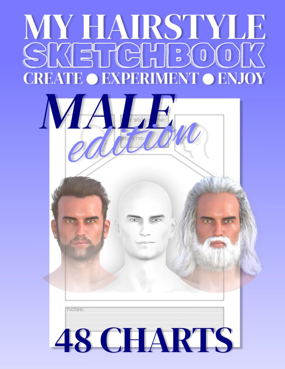 My Hairstyle Sketchbook: Male Edition (My Beauty Sketchbooks)