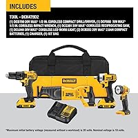 Vista 2 de Dewalt -Kit de herramientas Black And Decker Inc 20v Max 4