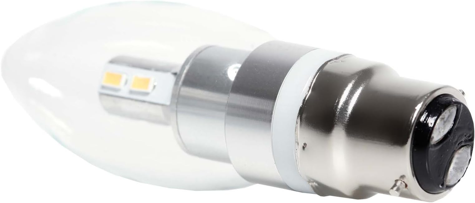 E14/B22/B15 Pack of 10 3W LED Candle Light Bulb (25W Halogen Equivalent) premium quality warm white lamp with 3 YEARS WARRANTY [Energy Class A] [Energy Class A]