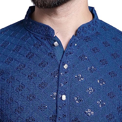 Image of SOJANYA (Since 1958 Timeless Charm: Pure Cotton Sequence Kurta for Special Occasions