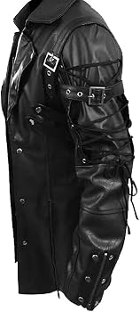 Abrigo De Invierno Para Hombre De Piel Sintética | Gabardina Con Botones Estilo Steampunk | Chaqueta De Cuero Slim Fit Para Otoño | Cálida Y Elegante