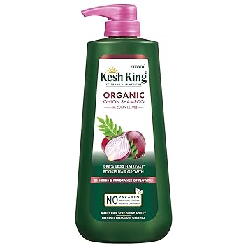 Kesh King Organic Onion Shampoo With Curry Leaves Reduces Hair Fall Upto 98%,Keeps Hairs Smooth Upto 48Hrs - 600Ml,625 Grams