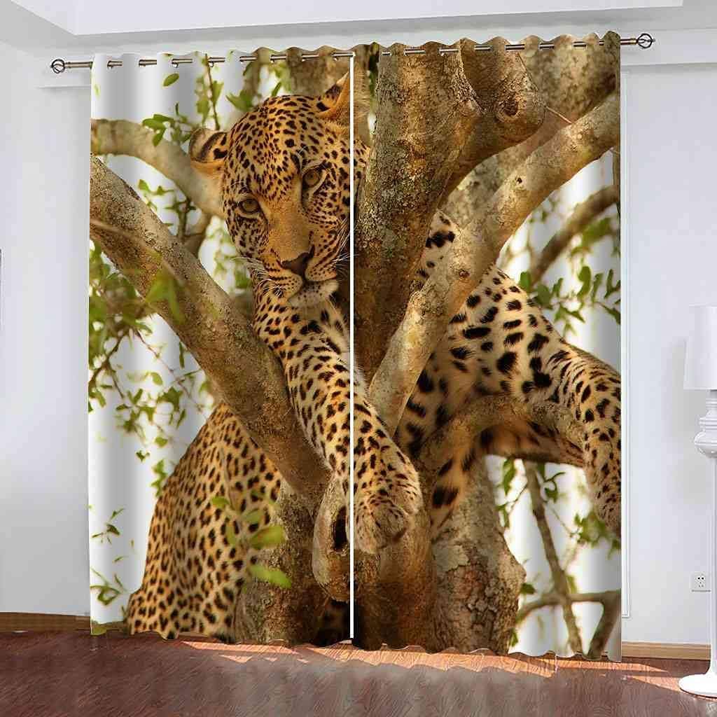 Cortinas Opacas para Ventanas Infantiles Animal Cortinas Opacas para Ventanas Infantiles 3D Patrón Cortinas Salon Dormitorio Moderno Reduccion Ruido Cortinas-5867510843261590